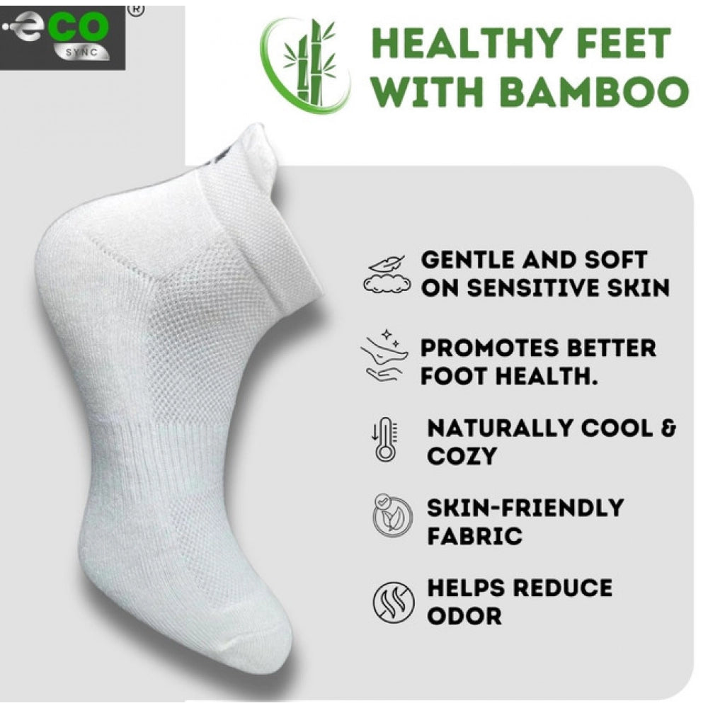 Generic 4_Pair Set Unisex Casual Bamboo Cotton Printed Ankle Length Socks (Multicolor)
