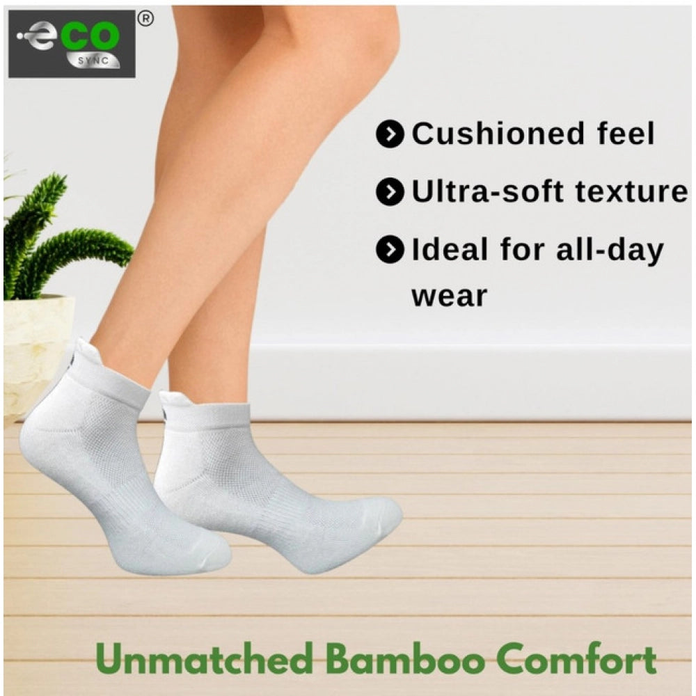 Generic 4_Pair Set Unisex Casual Bamboo Cotton Printed Ankle Length Socks (Multicolor)