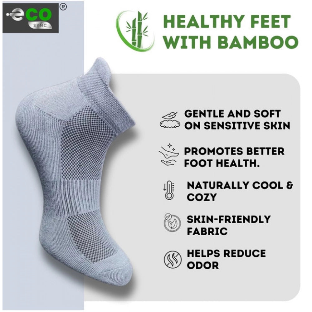 Generic 4_Pair Set Unisex Casual Bamboo Cotton Printed Ankle Length Socks (Multicolor)