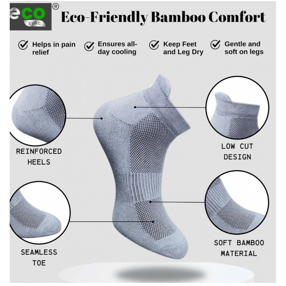 Generic 4_Pair Set Unisex Casual Bamboo Cotton Printed Ankle Length Socks (Multicolor)