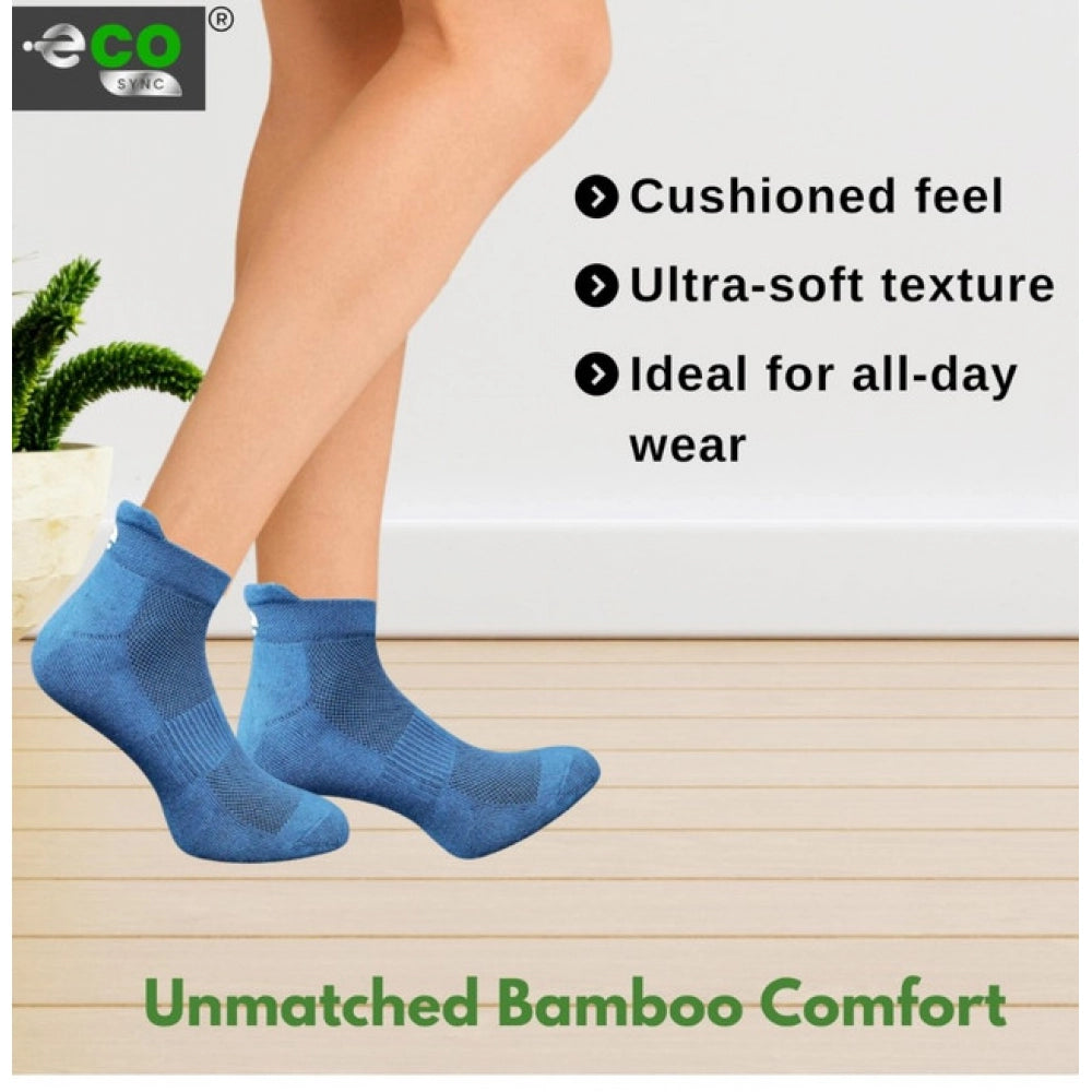 Generic 4_Pair Set Unisex Casual Bamboo Cotton Printed Ankle Length Socks (Multicolor)