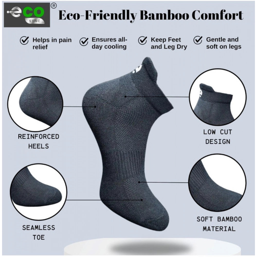 Generic 4_Pair Set Unisex Casual Bamboo Cotton Printed Ankle Length Socks (Multicolor)