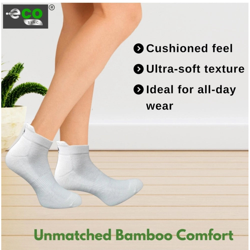 Generic 4_Pair Set Unisex Casual Bamboo Cotton Printed Ankle Length Socks (Multicolor)
