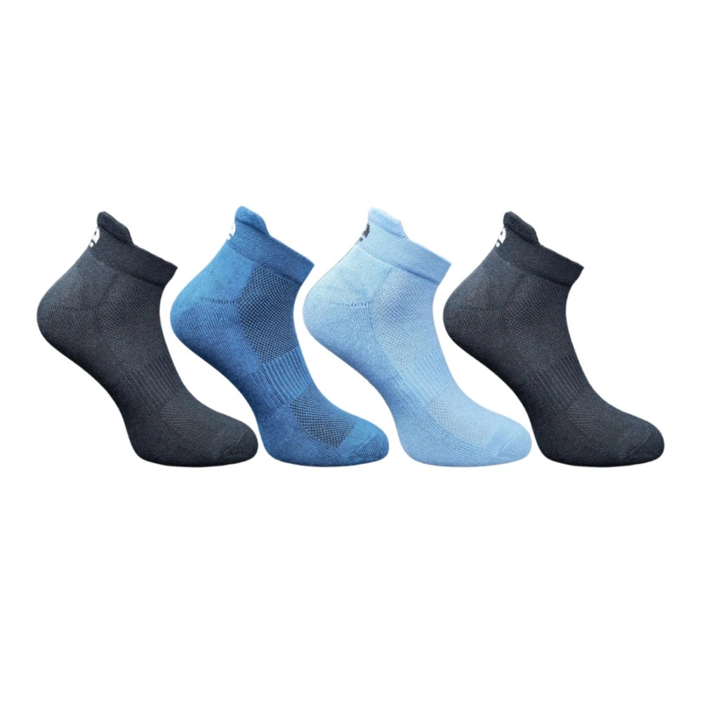 Generic 4_Pair Set Unisex Casual Bamboo Cotton Printed Ankle Length Socks (Multicolor)