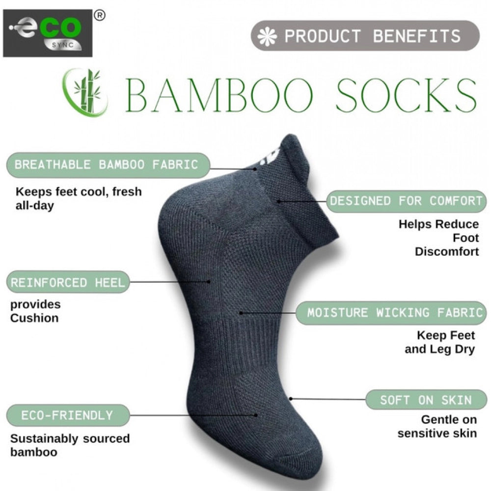 Generic 4_Pair Set Unisex Casual Bamboo Cotton Printed Ankle Length Socks (Multicolor)