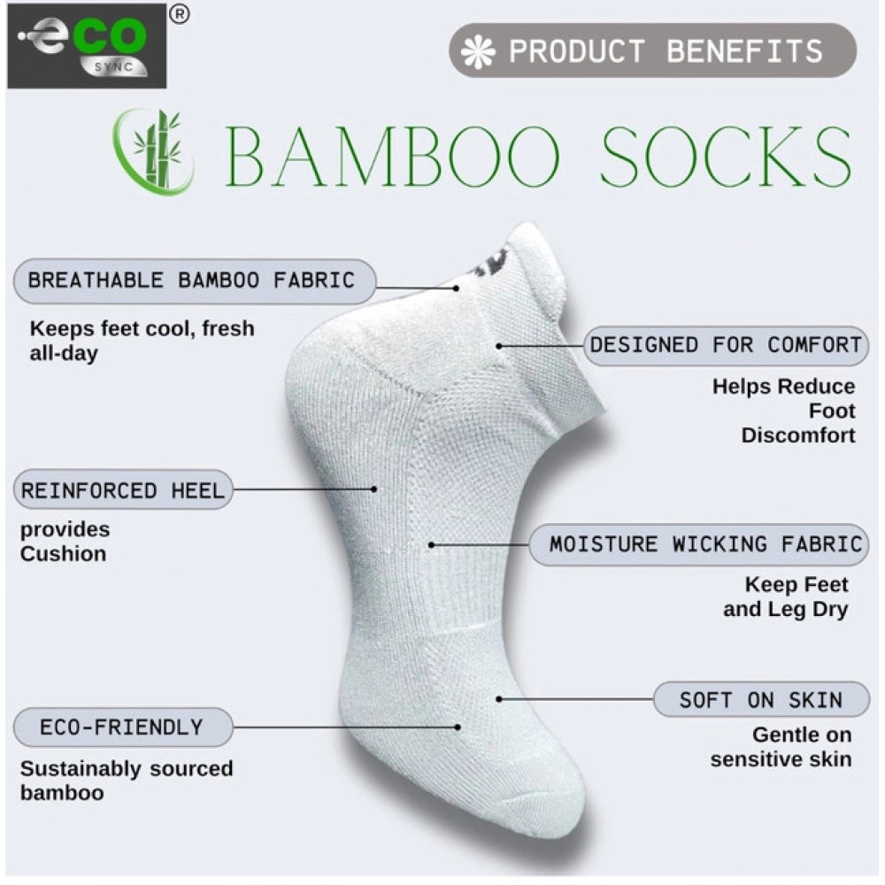 Generic 4_Pair Set Unisex Casual Bamboo Cotton Printed Ankle Length Socks (Multicolor)