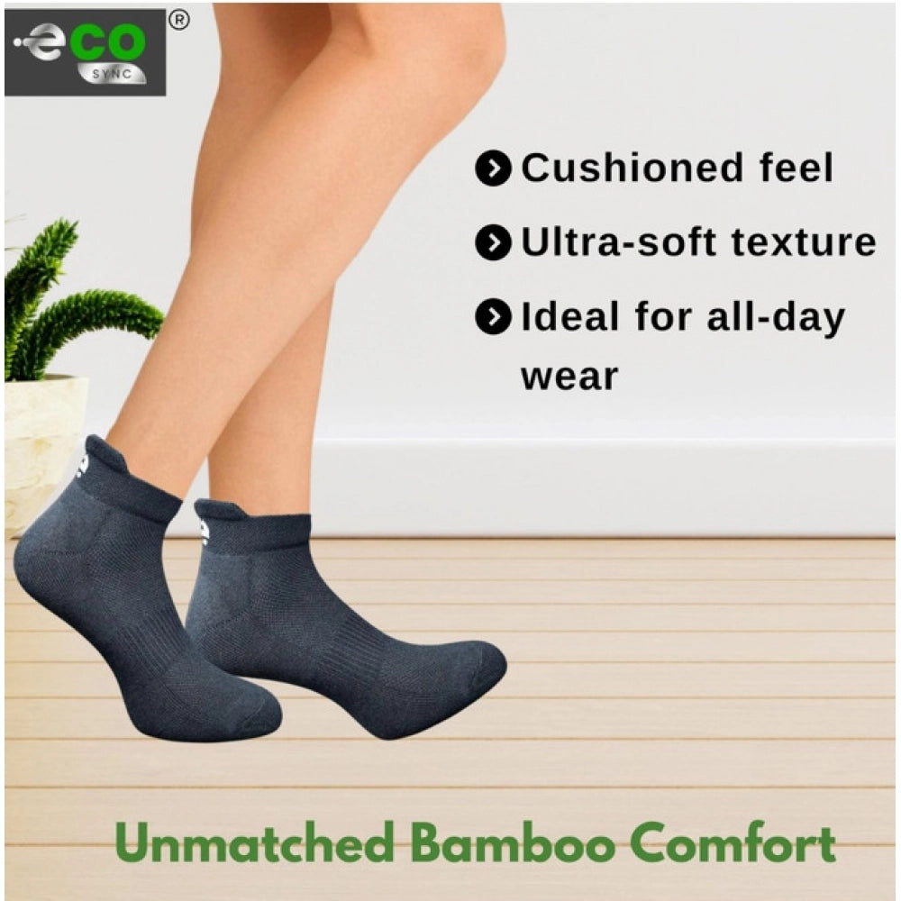 Generic 4_Pair Set Unisex Casual Bamboo Cotton Printed Ankle Length Socks (Multicolor)