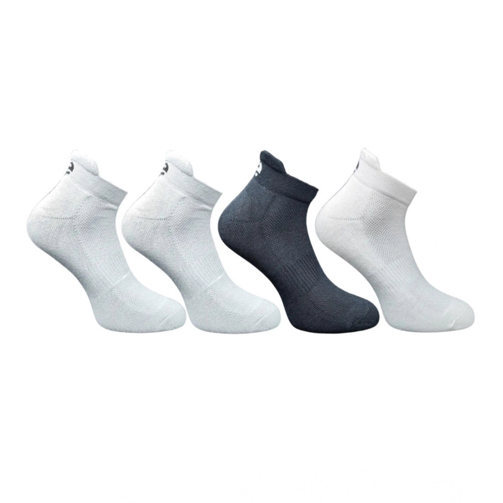 Generic 4_Pair Set Unisex Casual Bamboo Cotton Printed Ankle Length Socks (Multicolor)