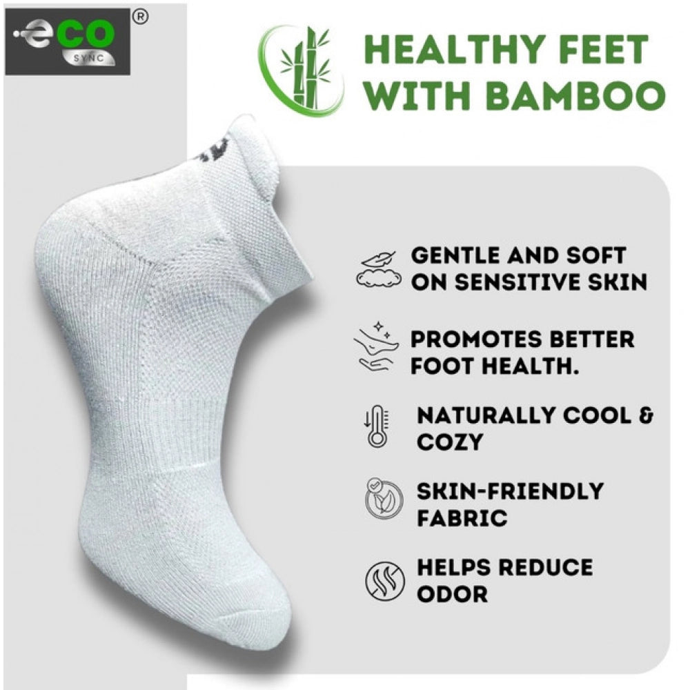 Generic 4_Pair Set Unisex Casual Bamboo Cotton Printed Ankle Length Socks (Multicolor)