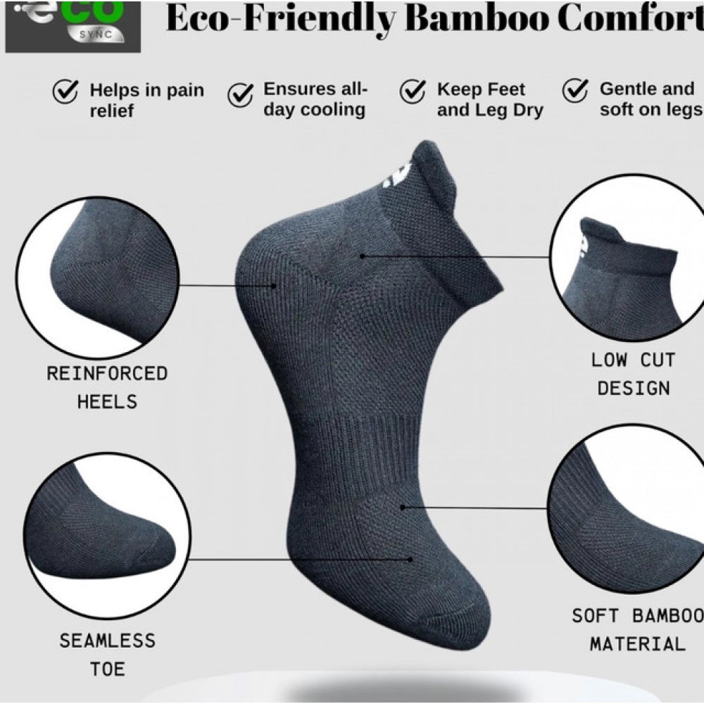 Generic 4_Pair Set Unisex Casual Bamboo Cotton Printed Ankle Length Socks (Multicolor)