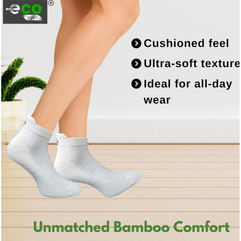 Generic 4_Pair Set Unisex Casual Bamboo Cotton Printed Ankle Length Socks (Multicolor)