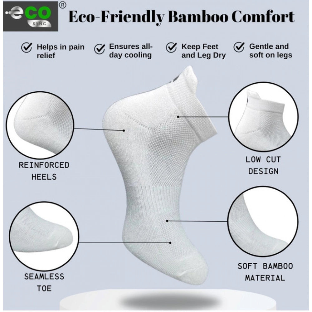 Generic 4_Pair Set Unisex Casual Bamboo Cotton Printed Ankle Length Socks (Multicolor)