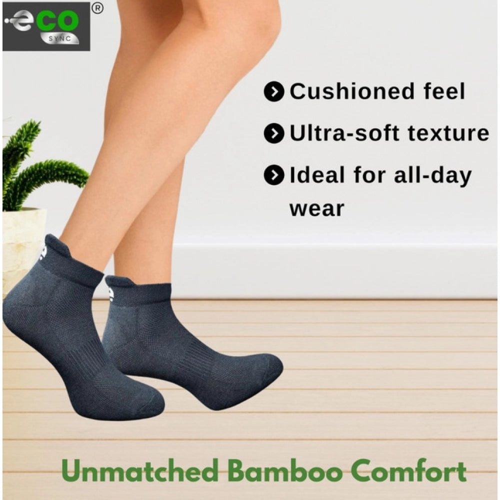 Generic 4_Pair Set Unisex Casual Bamboo Cotton Printed Ankle Length Socks (Multicolor)