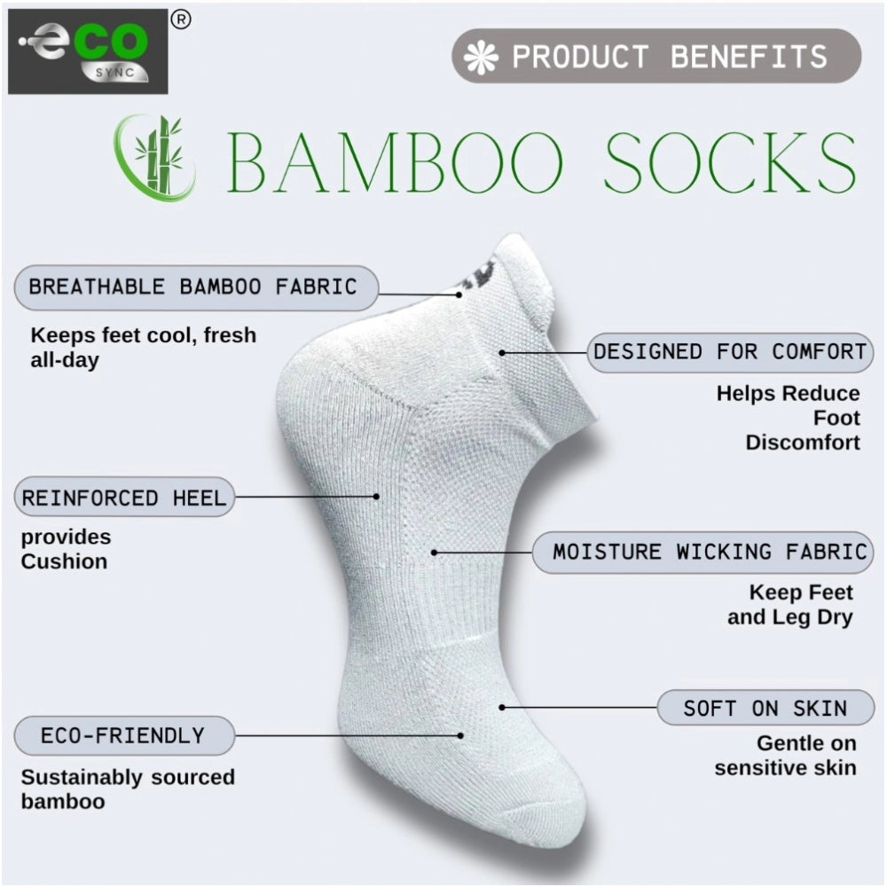 Generic 4_Pair Set Unisex Casual Bamboo Cotton Printed Ankle Length Socks (Multicolor)