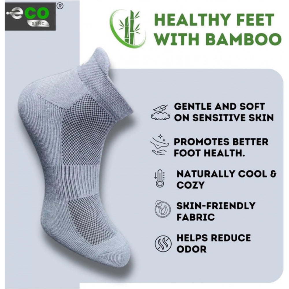 Generic 4_Pair Set Unisex Casual Bamboo Cotton Printed Ankle Length Socks (Multicolor)
