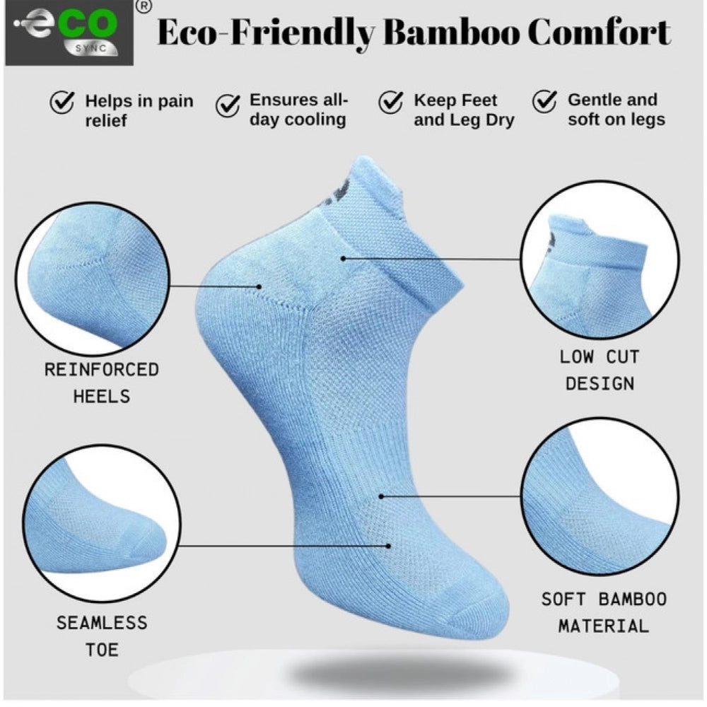 Generic 4_Pair Set Unisex Casual Bamboo Cotton Printed Ankle Length Socks (Multicolor)