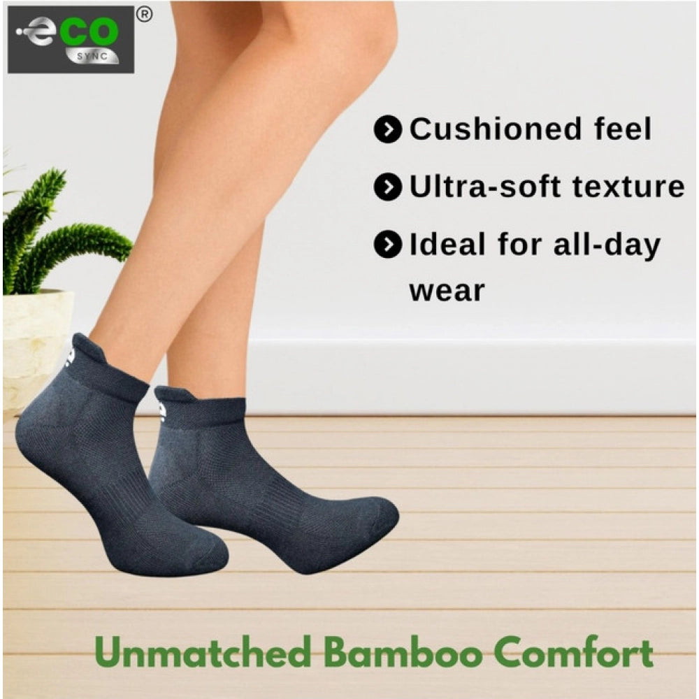 Generic 4_Pair Set Unisex Casual Bamboo Cotton Printed Ankle Length Socks (Multicolor)