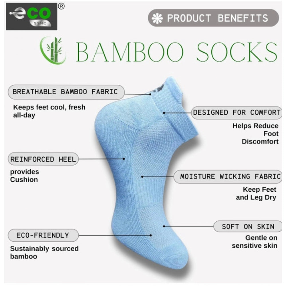 Generic 4_Pair Set Unisex Casual Bamboo Cotton Printed Ankle Length Socks (Multicolor)