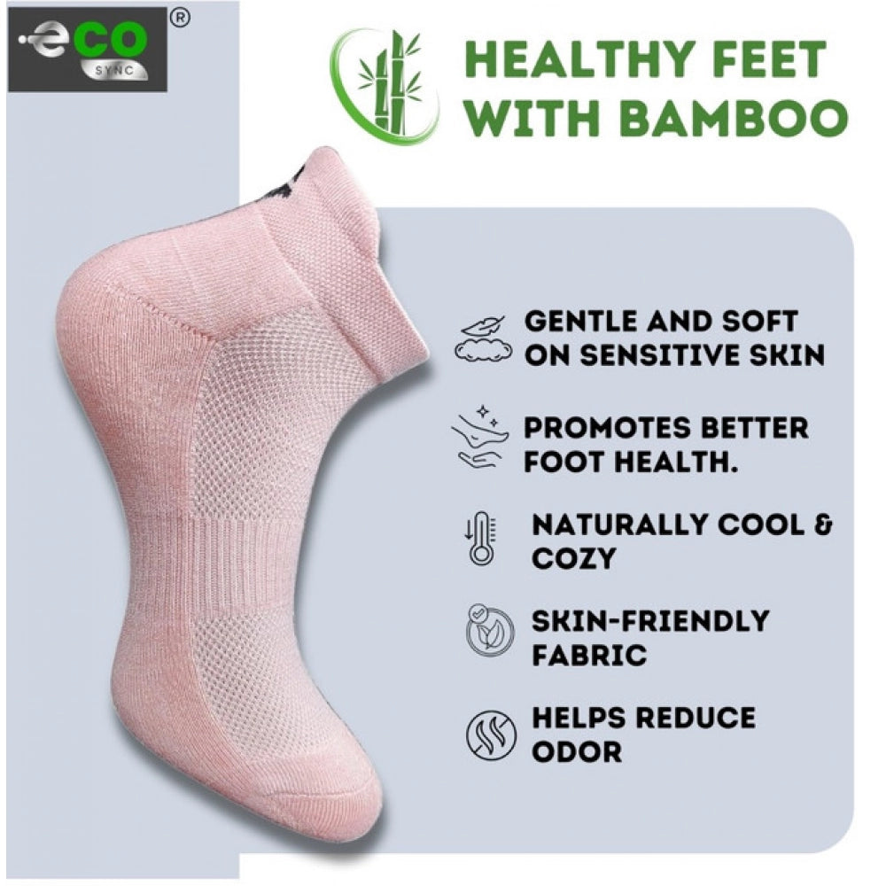 Generic 4_Pair Set Unisex Casual Bamboo Cotton Printed Ankle Length Socks (Multicolor)