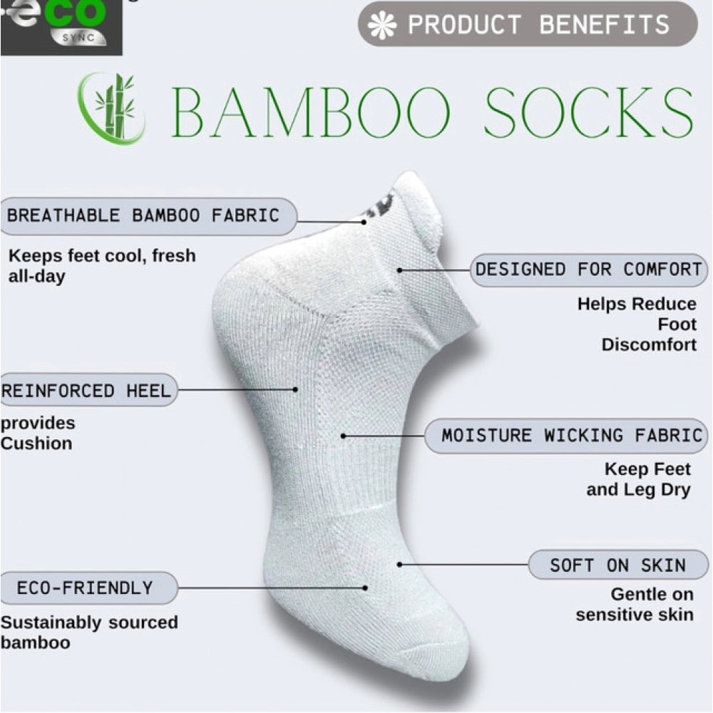 Generic 4_Pair Set Unisex Casual Bamboo Cotton Printed Ankle Length Socks (Multicolor)