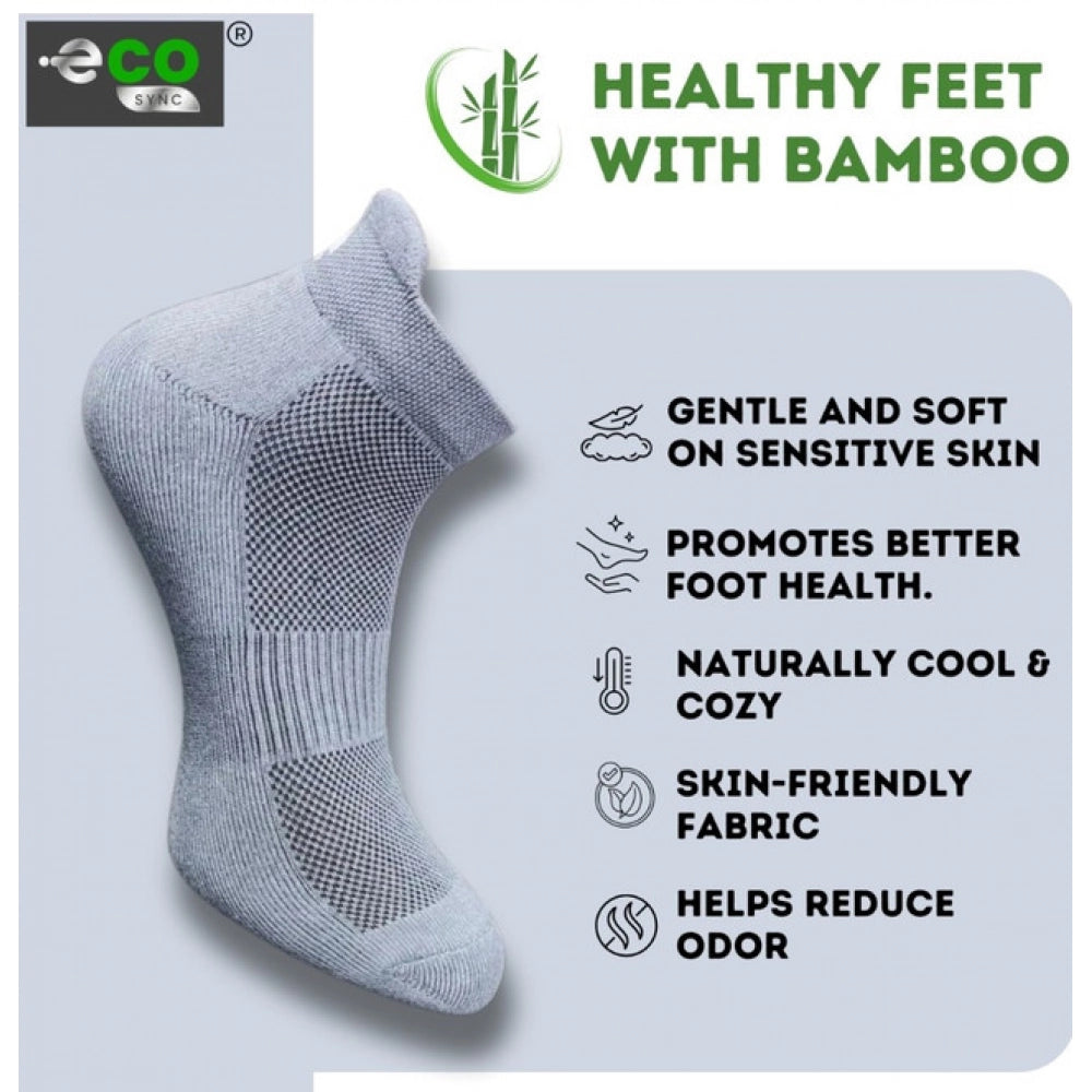 Generic 4_Pair Set Unisex Casual Bamboo Cotton Printed Ankle Length Socks (Multicolor)