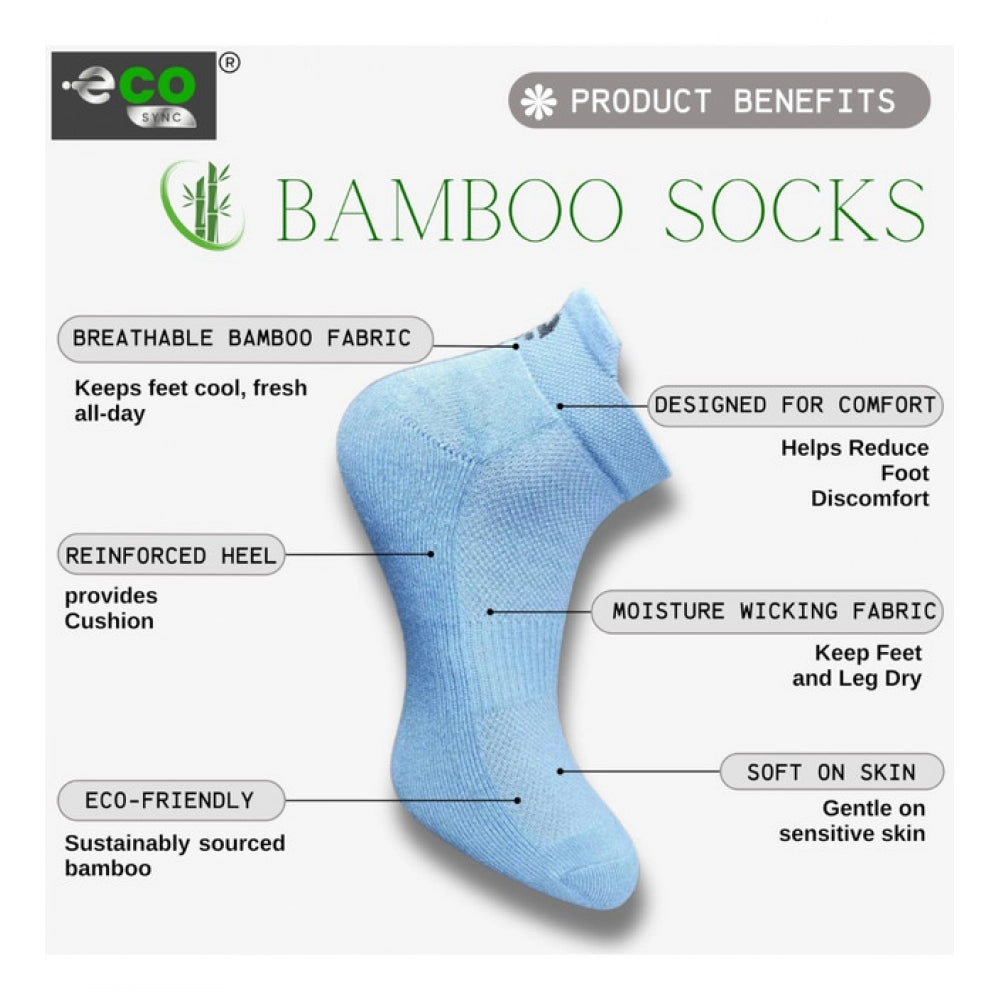 Generic 4_Pair Set Unisex Casual Bamboo Cotton Printed Ankle Length Socks (Multicolor)
