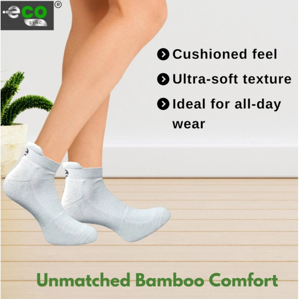 Generic 4_Pair Set Unisex Casual Bamboo Cotton Printed Ankle Length Socks (Multicolor)