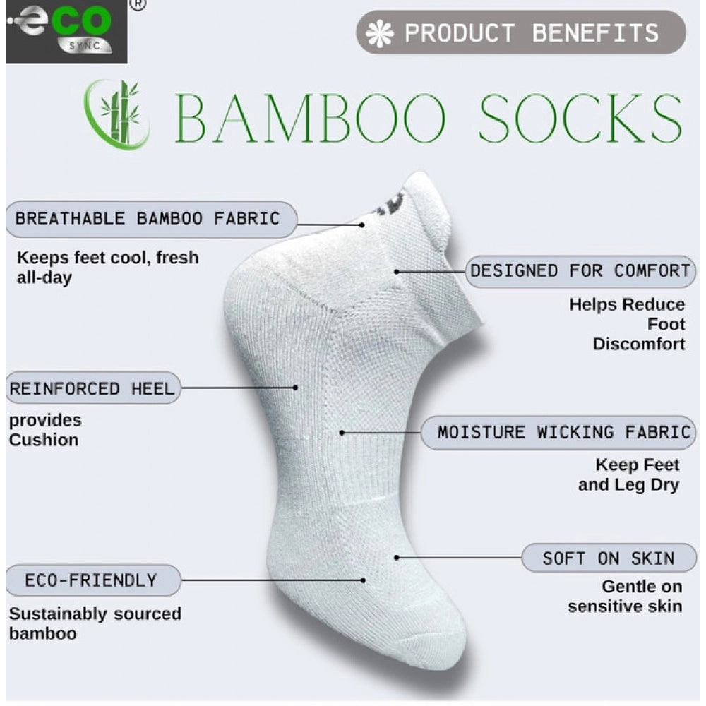 Generic 4_Pair Set Unisex Casual Bamboo Cotton Printed Ankle Length Socks (Multicolor)