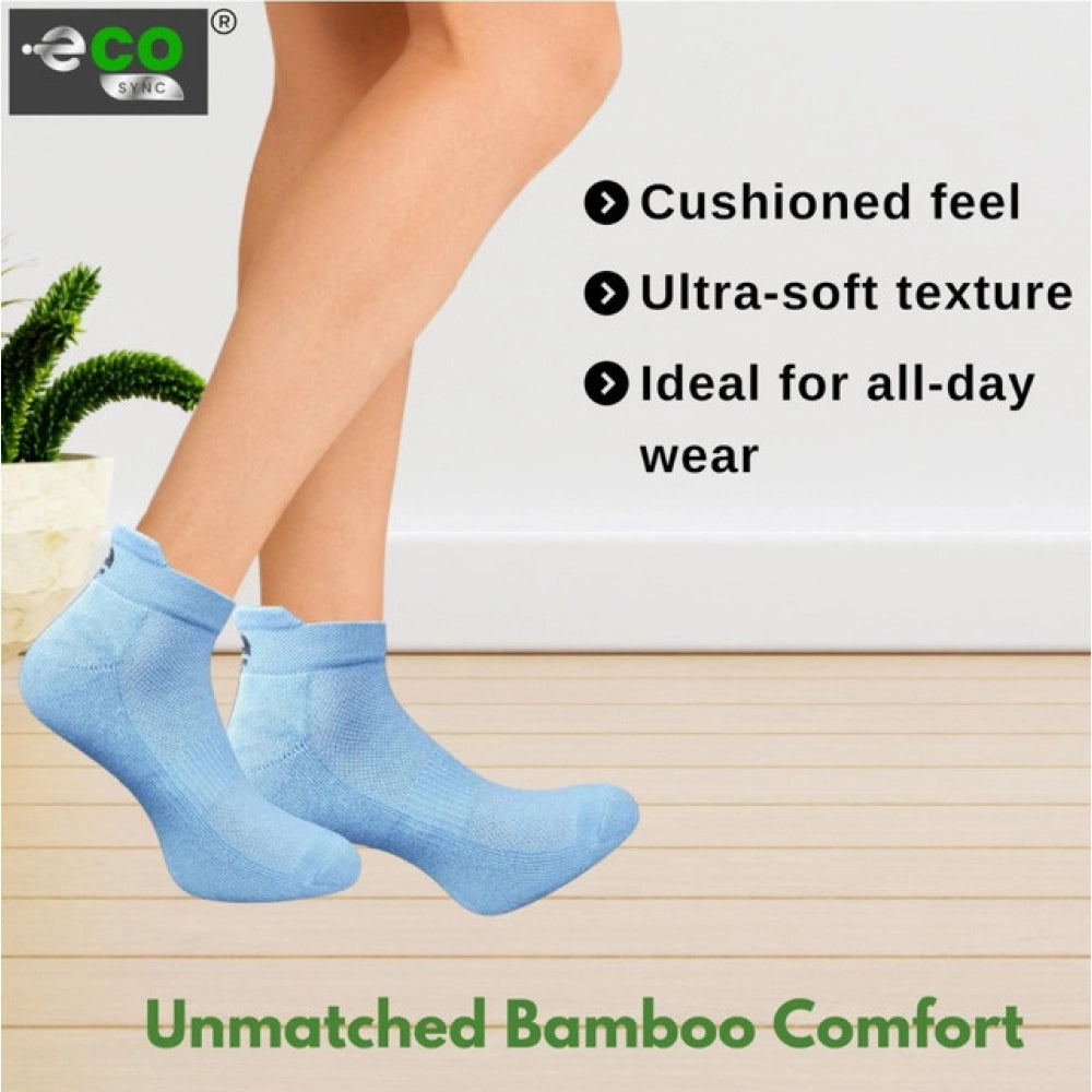 Generic 4_Pair Set Unisex Casual Bamboo Cotton Printed Ankle Length Socks (Multicolor)