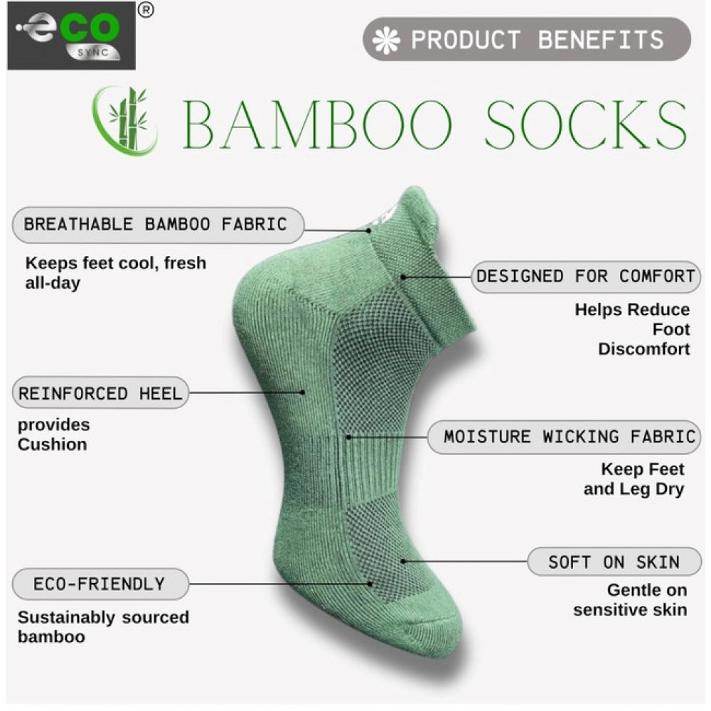 Generic 4_Pair Set Unisex Casual Bamboo Cotton Printed Ankle Length Socks (Multicolor)