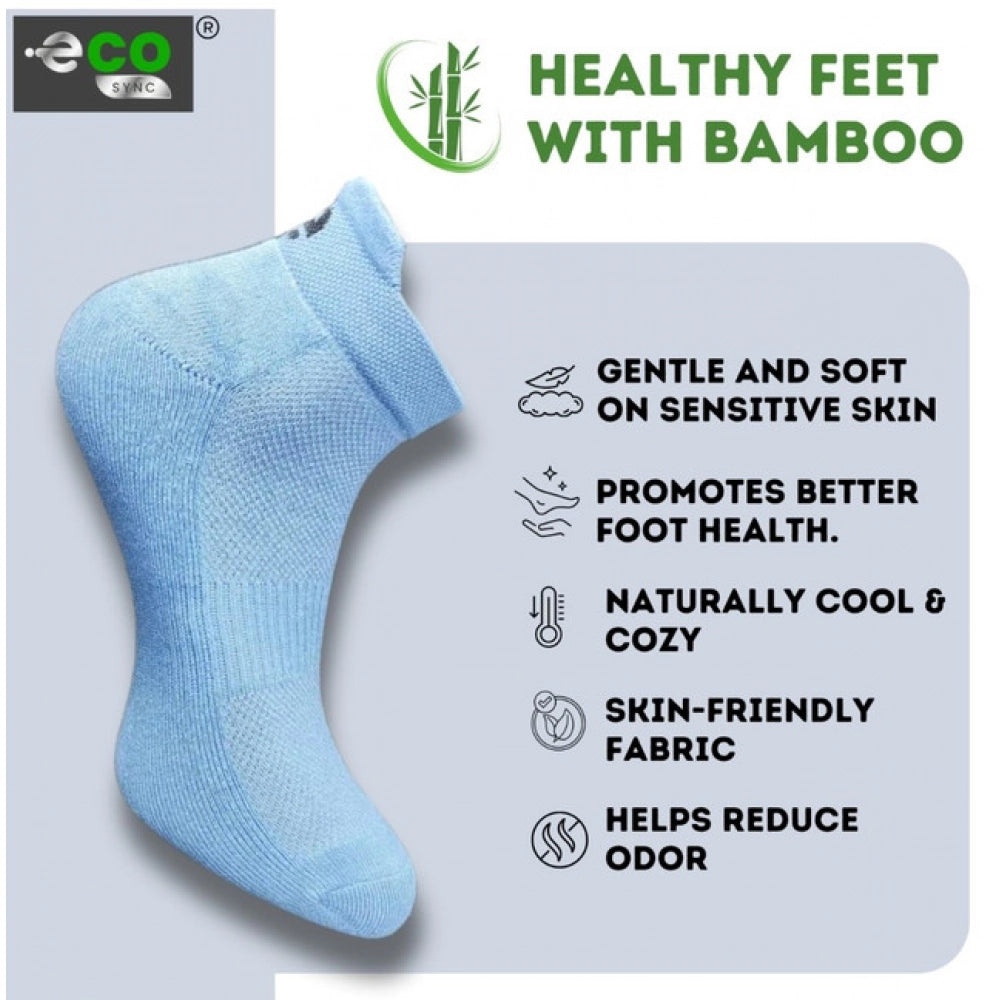Generic 4_Pair Set Unisex Casual Bamboo Cotton Printed Ankle Length Socks (Multicolor)