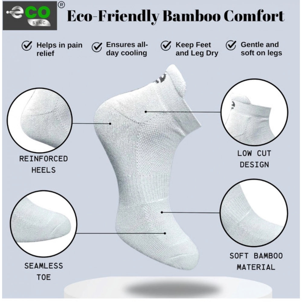 Generic 4_Pair Set Unisex Casual Bamboo Cotton Printed Ankle Length Socks (Multicolor)