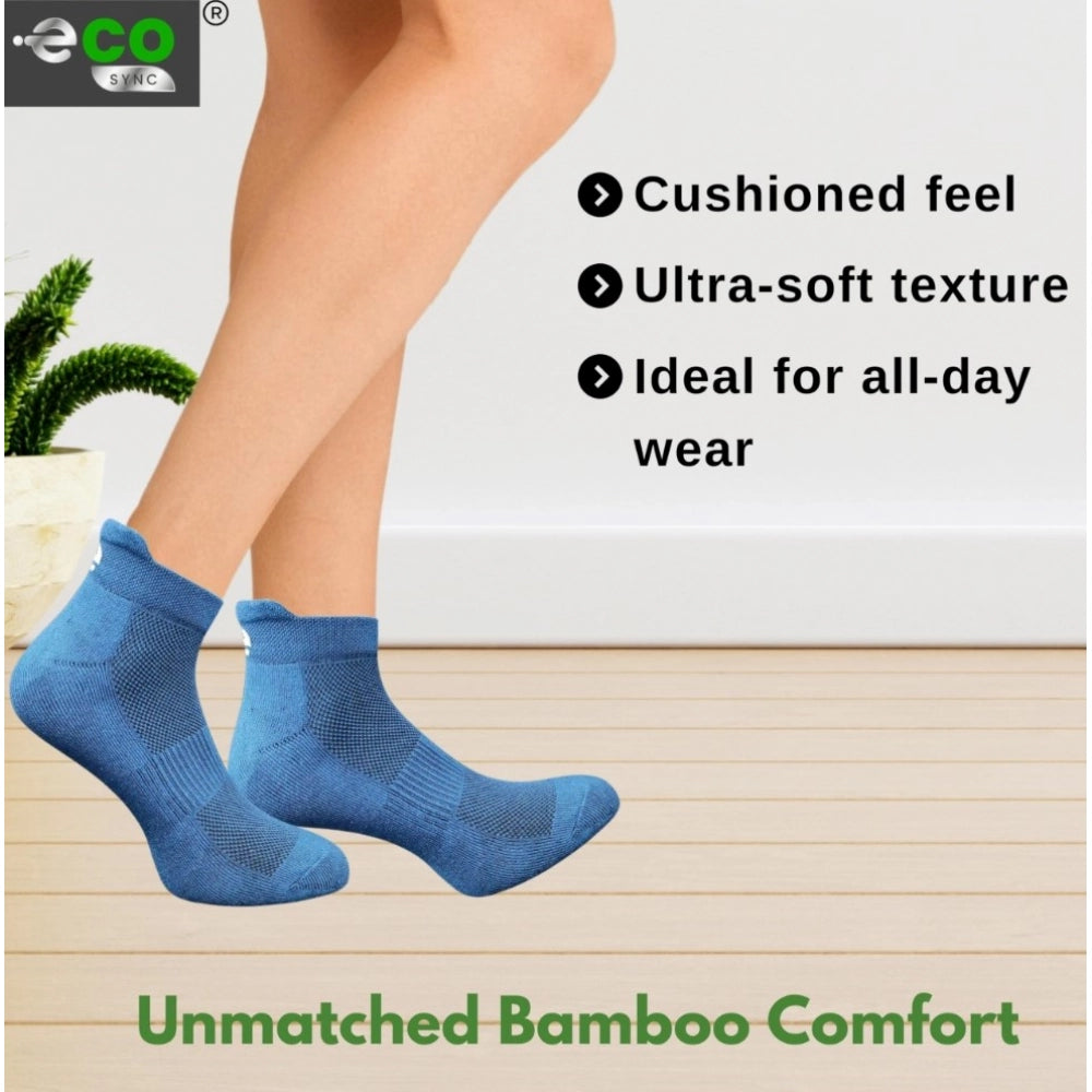 Generic 4_Pair Set Unisex Casual Bamboo Cotton Printed Ankle Length Socks (Multicolor)