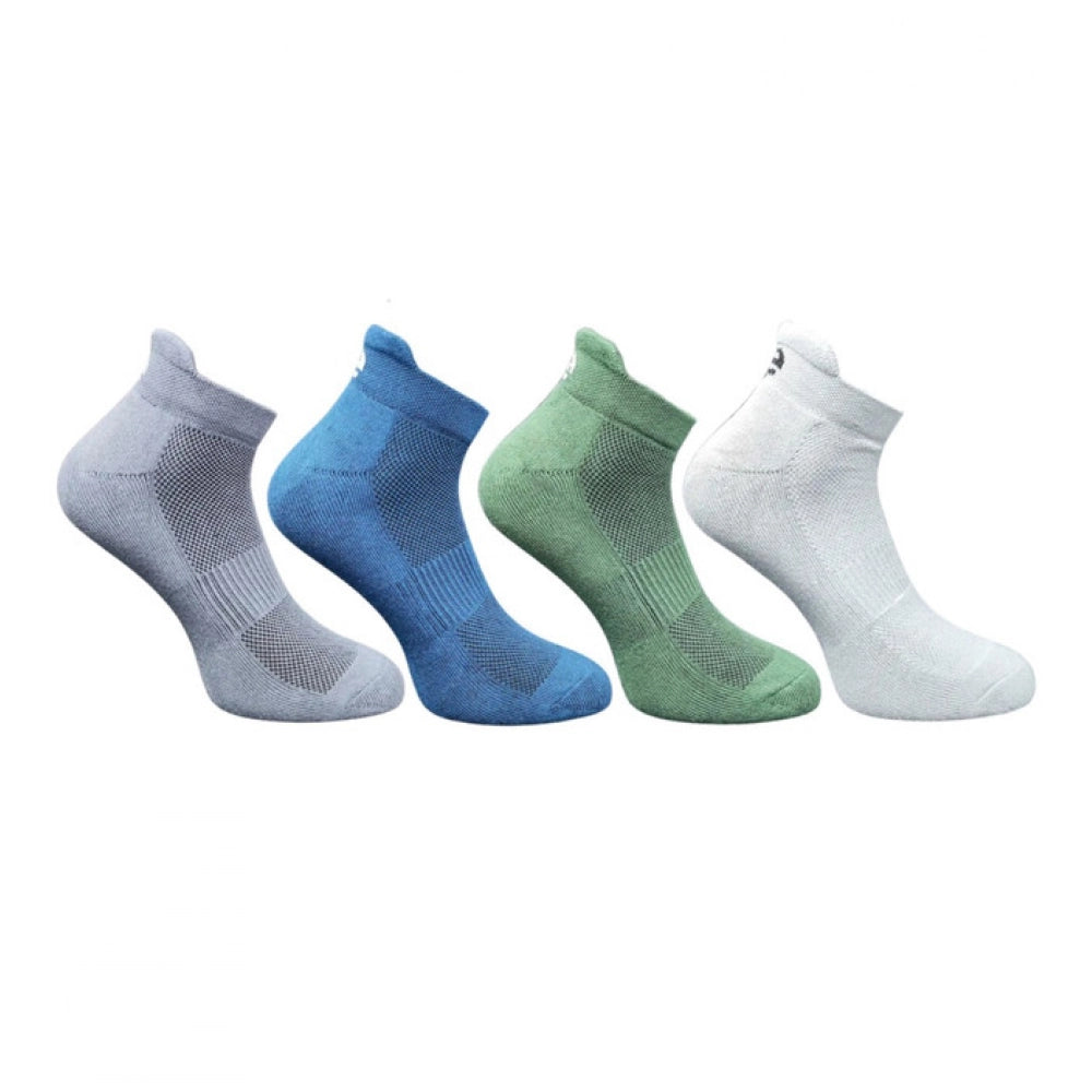 Generic 4_Pair Set Unisex Casual Bamboo Cotton Printed Ankle Length Socks (Multicolor)