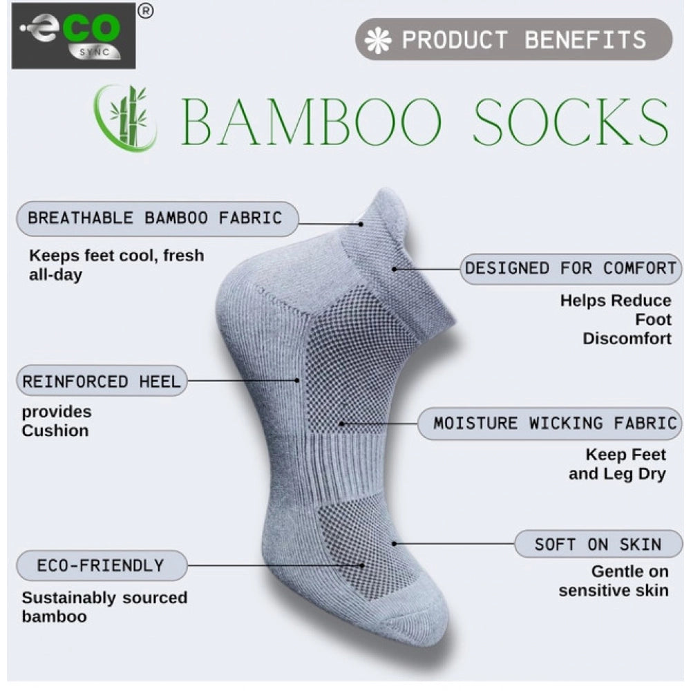 Generic 4_Pair Set Unisex Casual Bamboo Cotton Printed Ankle Length Socks (Multicolor)