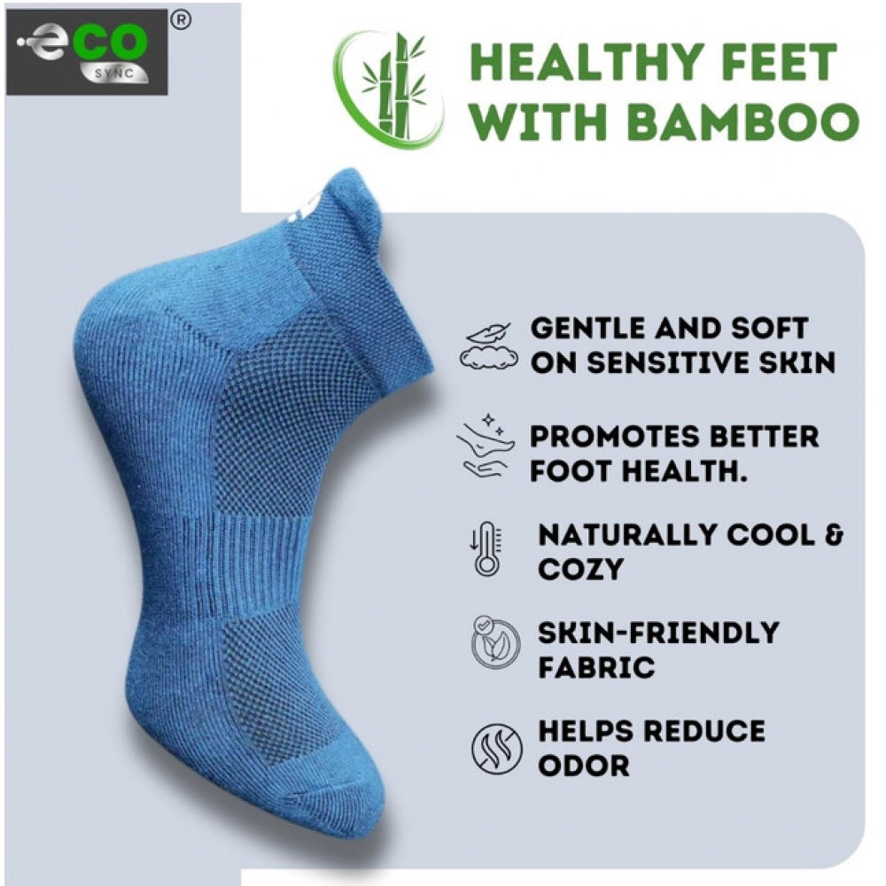 Generic 4_Pair Set Unisex Casual Bamboo Cotton Printed Ankle Length Socks (Multicolor)