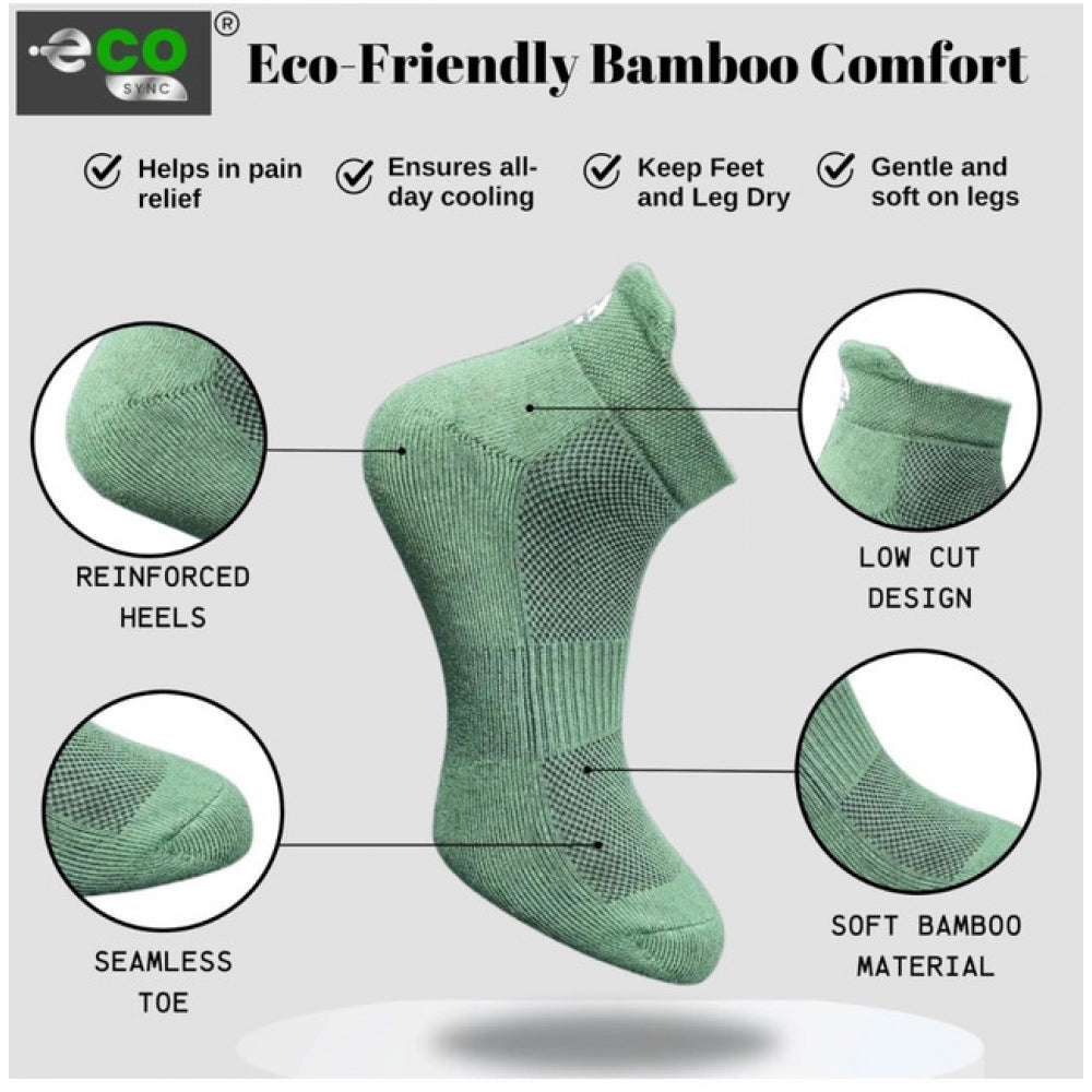 Generic 4_Pair Set Unisex Casual Bamboo Cotton Printed Ankle Length Socks (Multicolor)