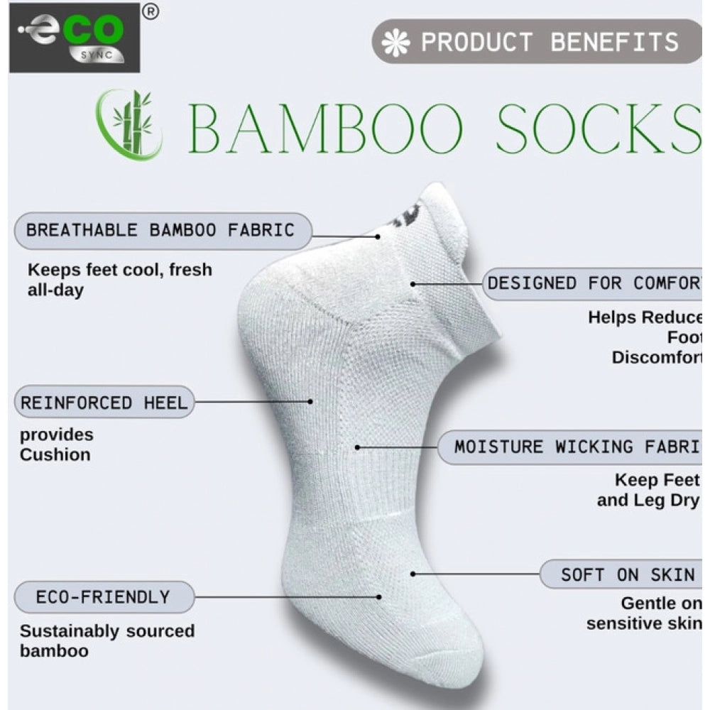 Generic 4_Pair Set Unisex Casual Bamboo Cotton Printed Ankle Length Socks (Multicolor)