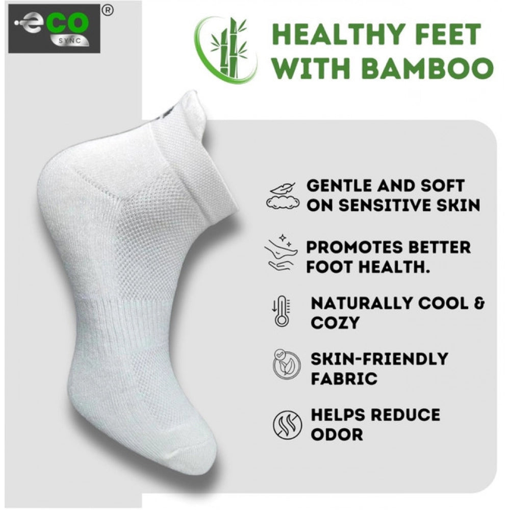Generic 4_Pair Set Unisex Casual Bamboo Cotton Printed Ankle Length Socks (Multicolor)