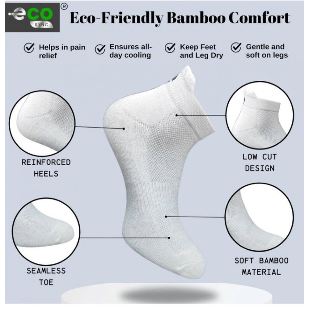 Generic 4_Pair Set Unisex Casual Bamboo Cotton Printed Ankle Length Socks (Multicolor)