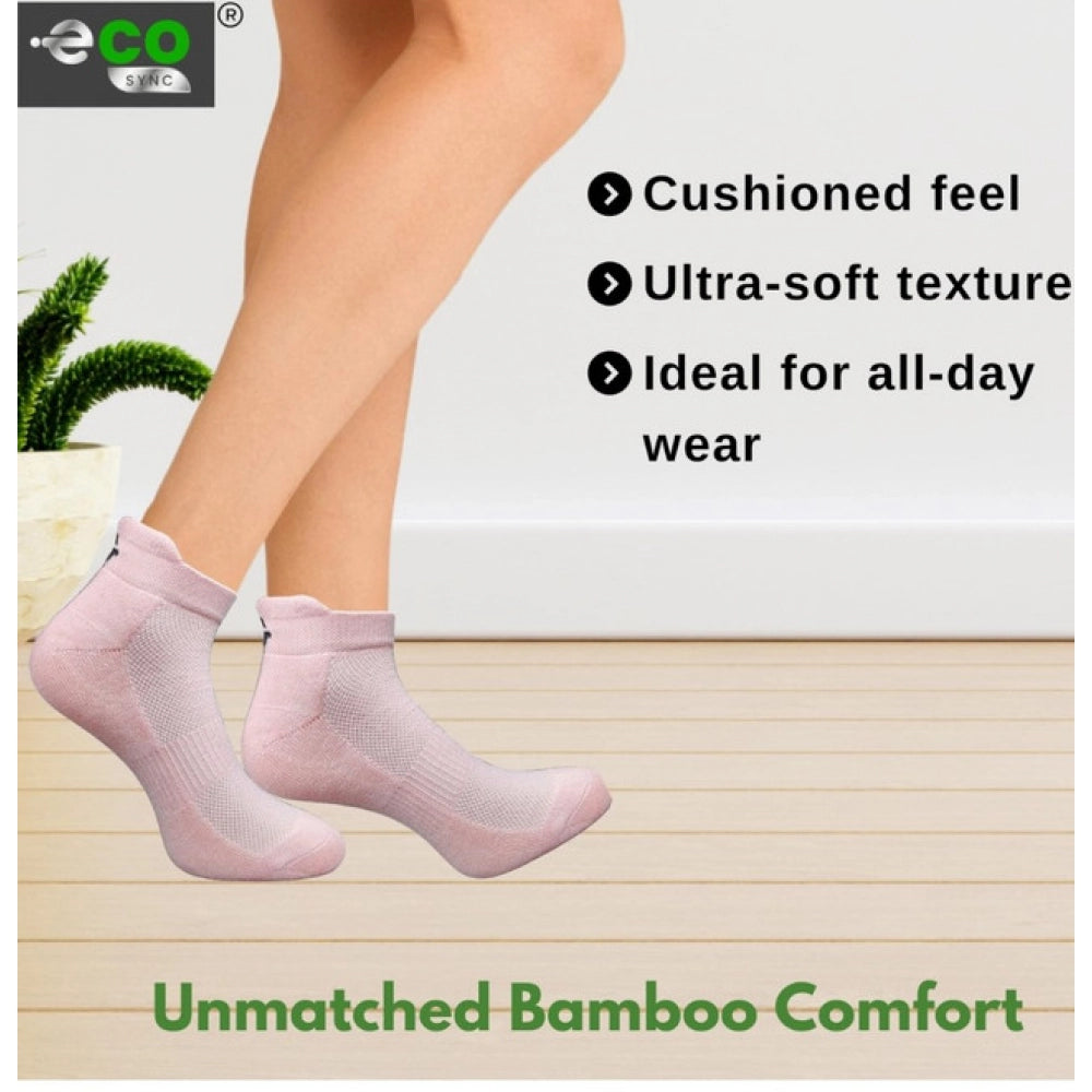 Generic 4_Pair Set Unisex Casual Bamboo Cotton Printed Ankle Length Socks (Multicolor)