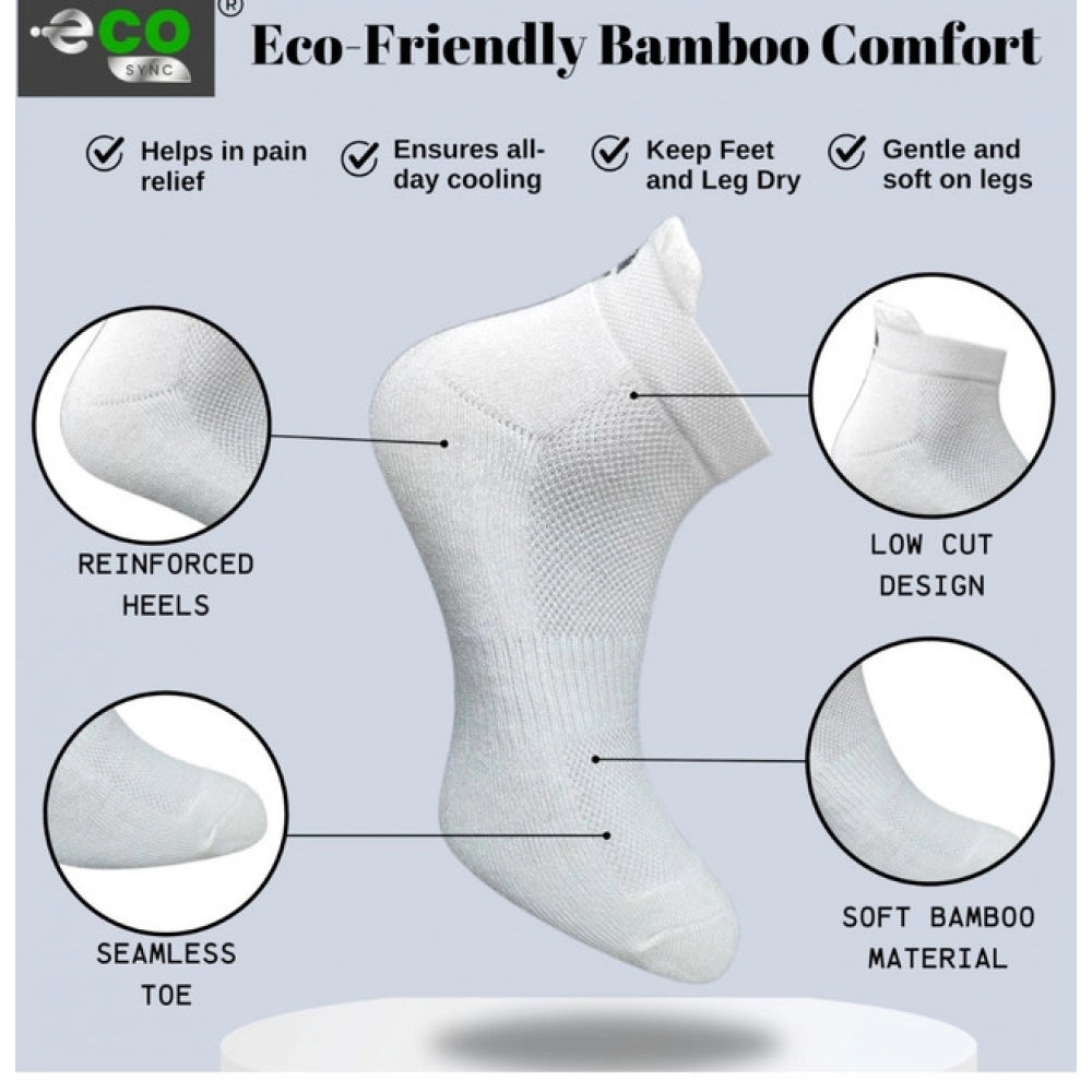 Generic 4_Pair Set Unisex Casual Bamboo Cotton Printed Ankle Length Socks (Multicolor)