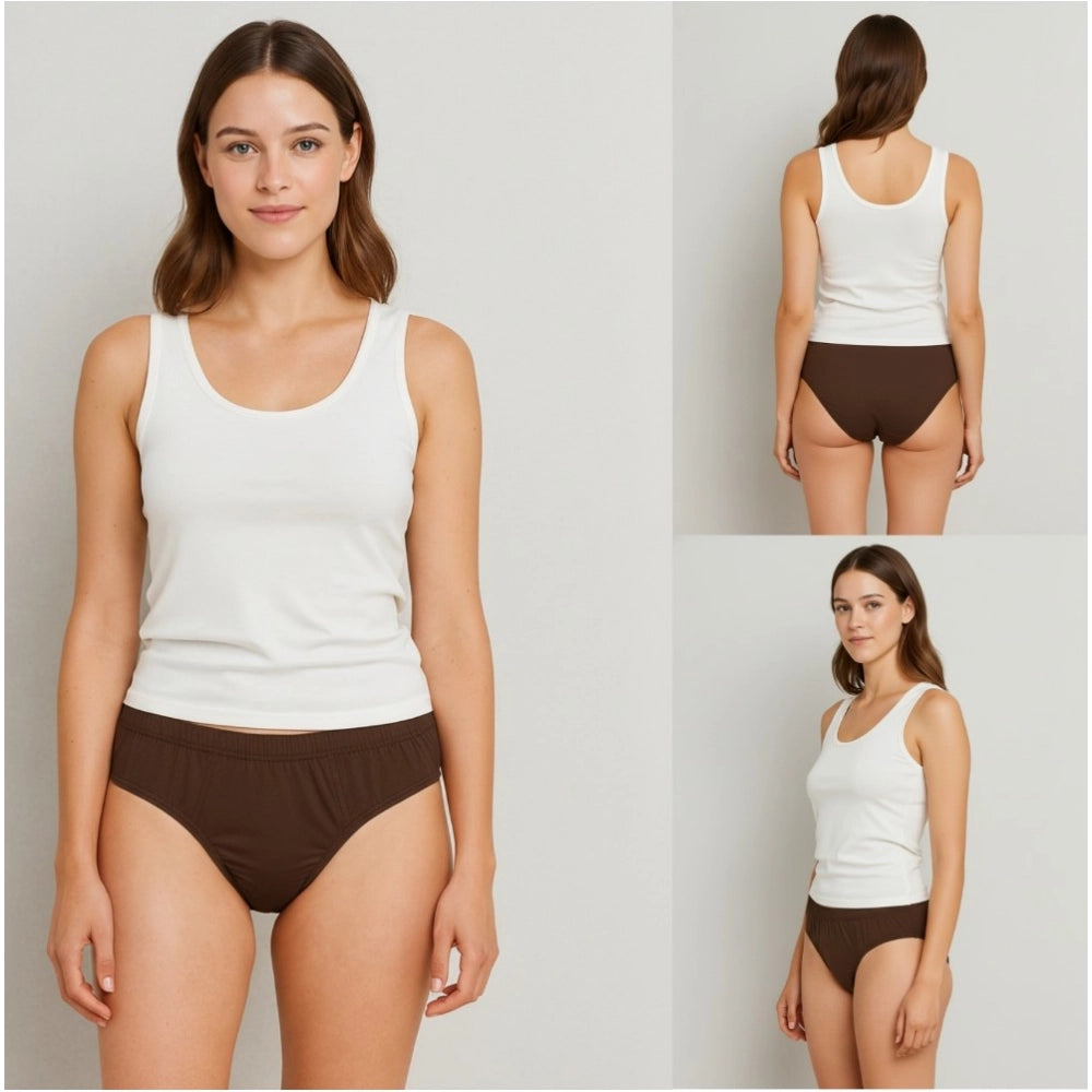 Generic Pack of_3 Women's Cotton Solid Hipster Panty (Multicolor)