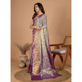 Generic Women's Jacquard Saree With Unstitched Blouse 5.5Mtr (Multicolor)