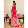 Generic Women's Faux_Banarasi_Silk Woven Saree With Unstitched Blouse 5.5Mtr (Red)