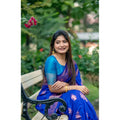 Generic Women's Katan_Silk Zari_Weaving Saree With Unstitched Blouse 5.5Mtr (Royal_Blue)