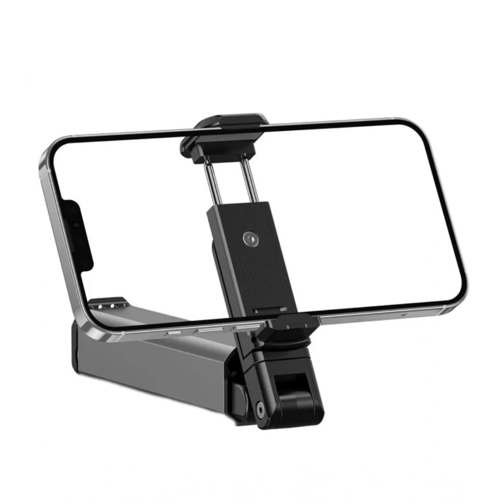 Generic Aluminum-Plastic Solid Bluetooth Selfie Stick and Travel Tripod Stand (Silver-Black)