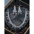 Generic Women's Brass Silver Plated Necklace set (Multicolor)