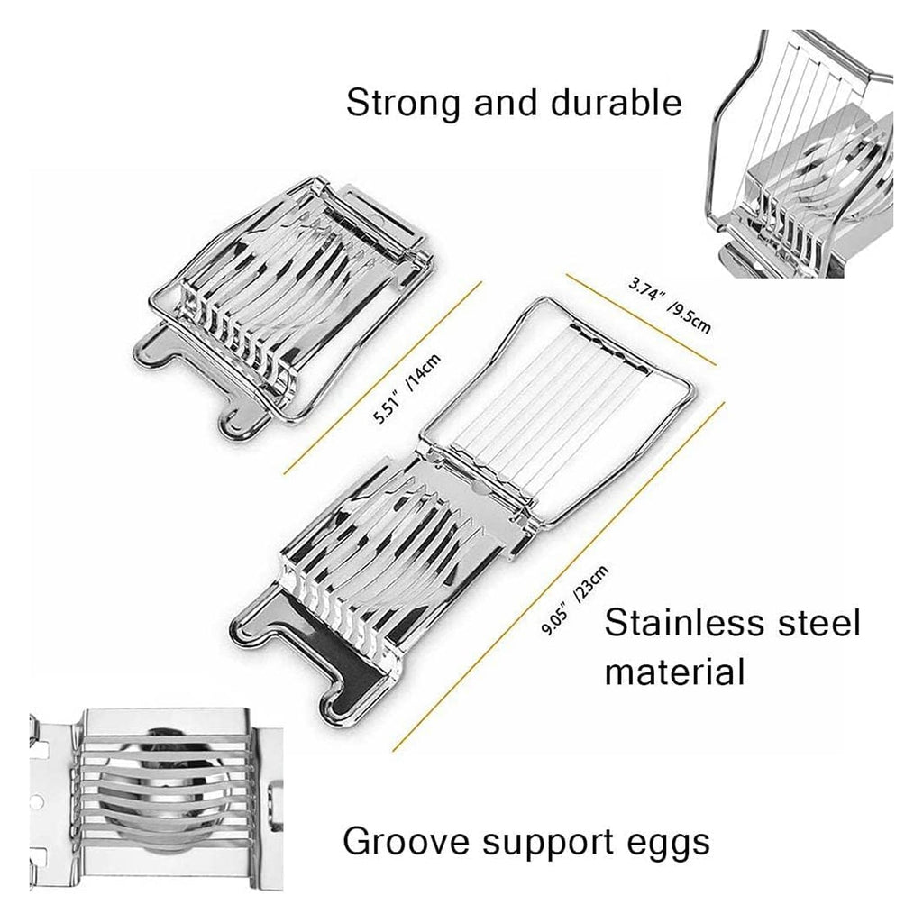 Stainless Steel Egg Slicer Cutter For Boiled Eggs Kitchen Egg Cutter (1 Pc)