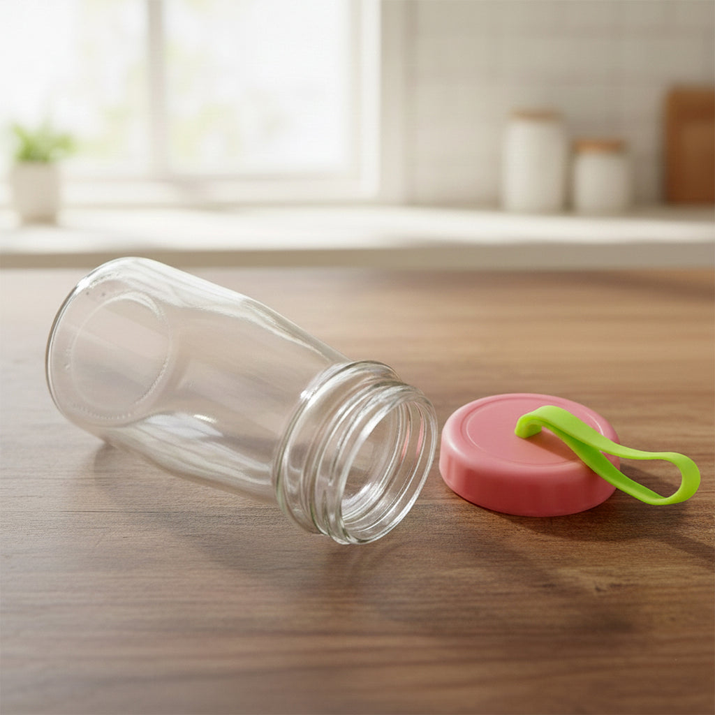 Premium Glass Bottle With Leak-proof Lid 300 Ml